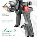 پيستوله (رنگپاش)  آئوريتا  HVLP- LION 2  - سه تنظيم - حرفه اي كاسه رو پلاستيكي 600cc